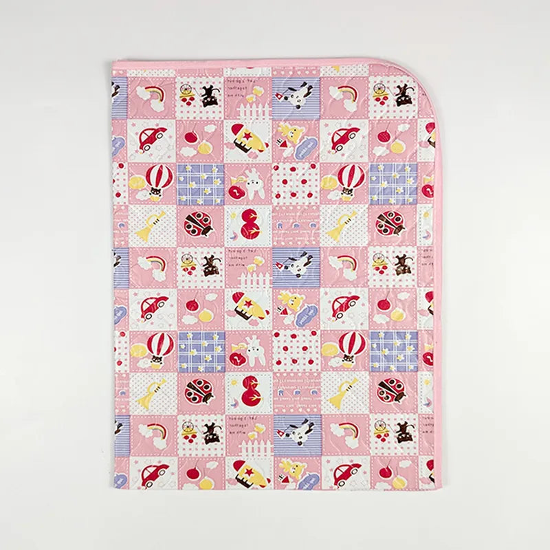 BABY PLASTIC CHANGING SHEET CAR PRINT PINK