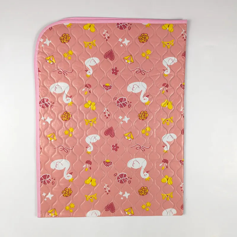 BABY CHANGING PLASTIC SHEET DUCK PINK XL