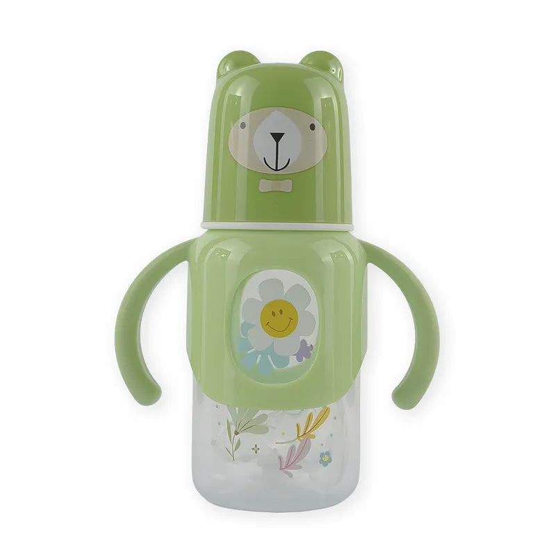 BABY PLASTIC FEEDER BOTTLE BEAR GREEN - image 3