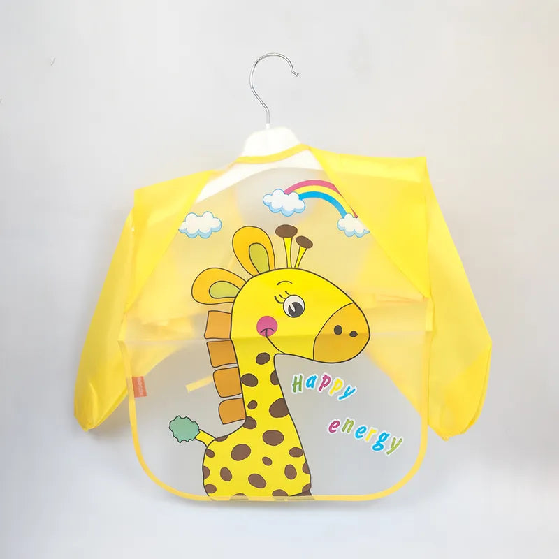 BABY PLASTIC SHIRT BIB YELLOW
