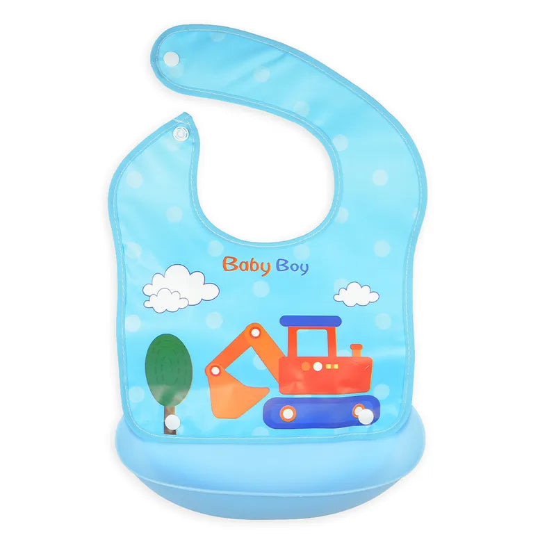 BABY POCKET BIB CRAIN BLUE