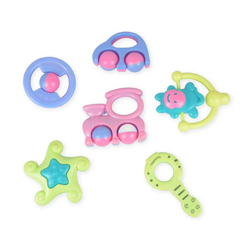 Baby Rattle Box 6pcs Multi