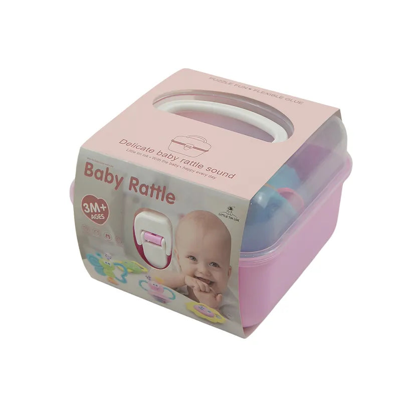 BABY RATTLE BOX BABY PINK 8PCS - image 2