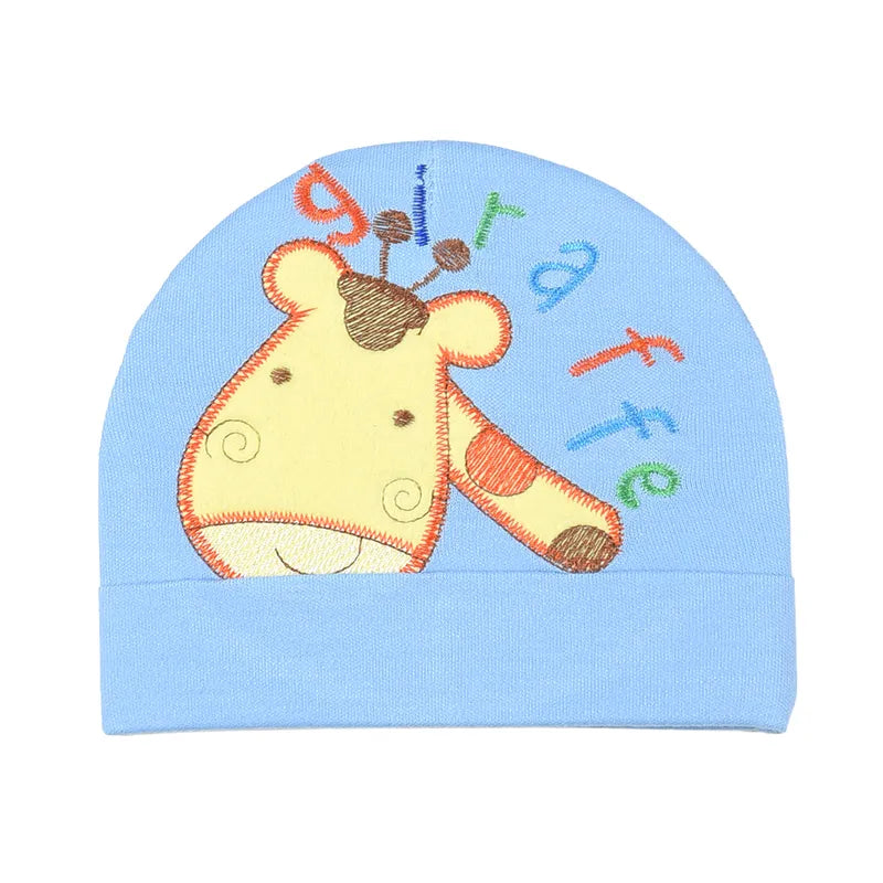 BABY ROUND CAP GIRAFFE BLUE