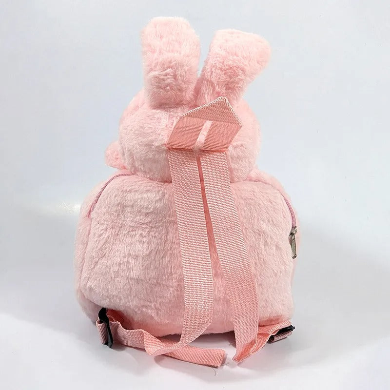 Baby School Bag Velvet Bear Pink – additional product view 2 of 3