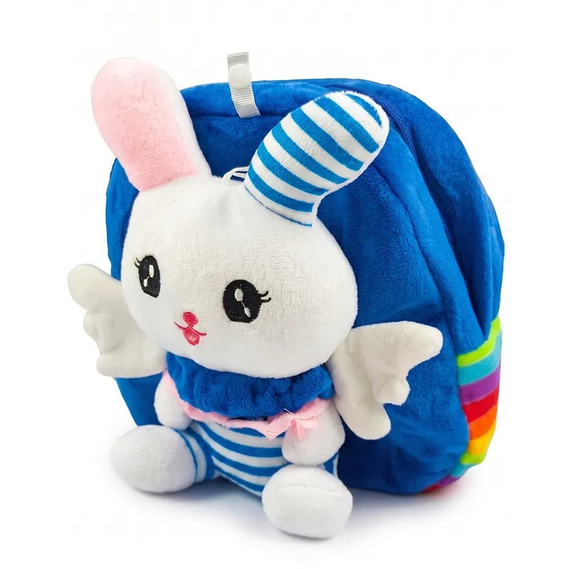 Baby School Bag Winter Baby Doll Fur Blue