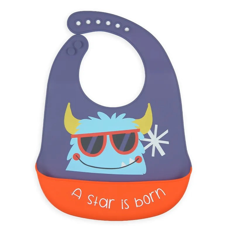 Baby Silicone Bib A Star Is Born Purple