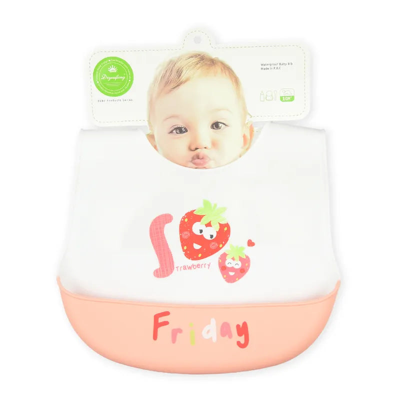 BABY SILICONE BIB FRIDAY WHITE - image 2
