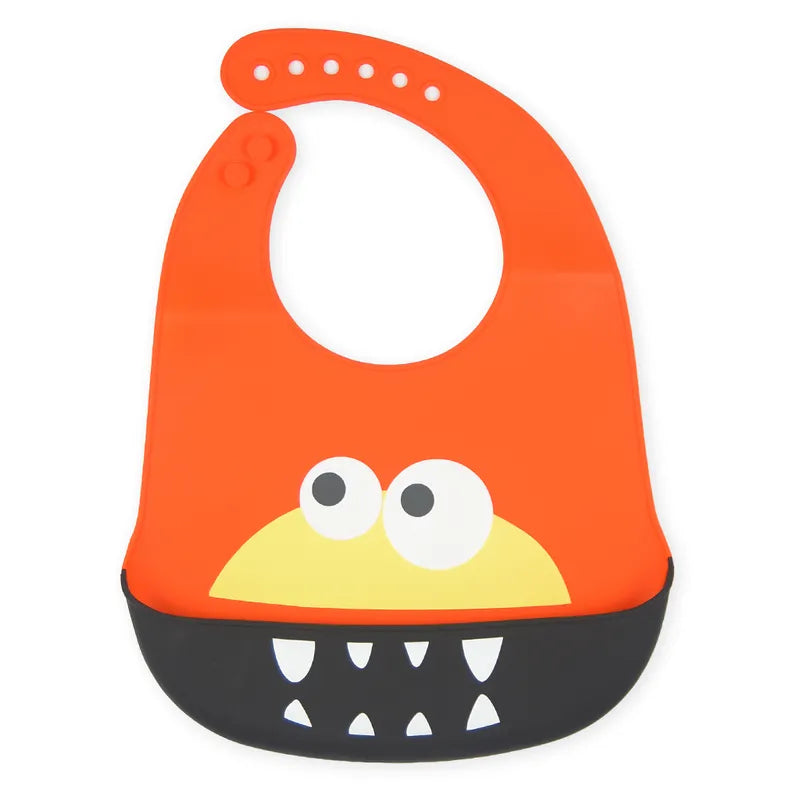BABY SILICONE BIB FROG ORANGE