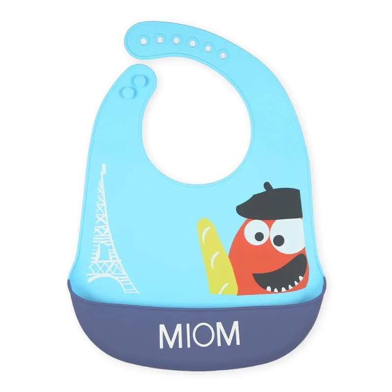 Baby Silicone Bib Miom Blue