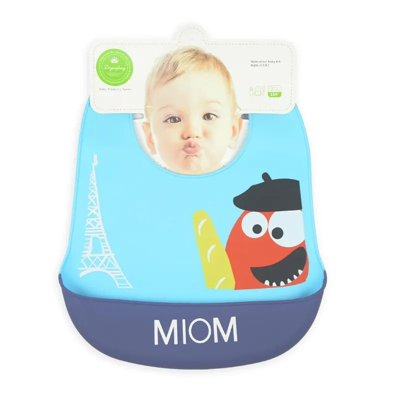 Baby Silicone Bib Miom Blue – additional product view 2 of 2