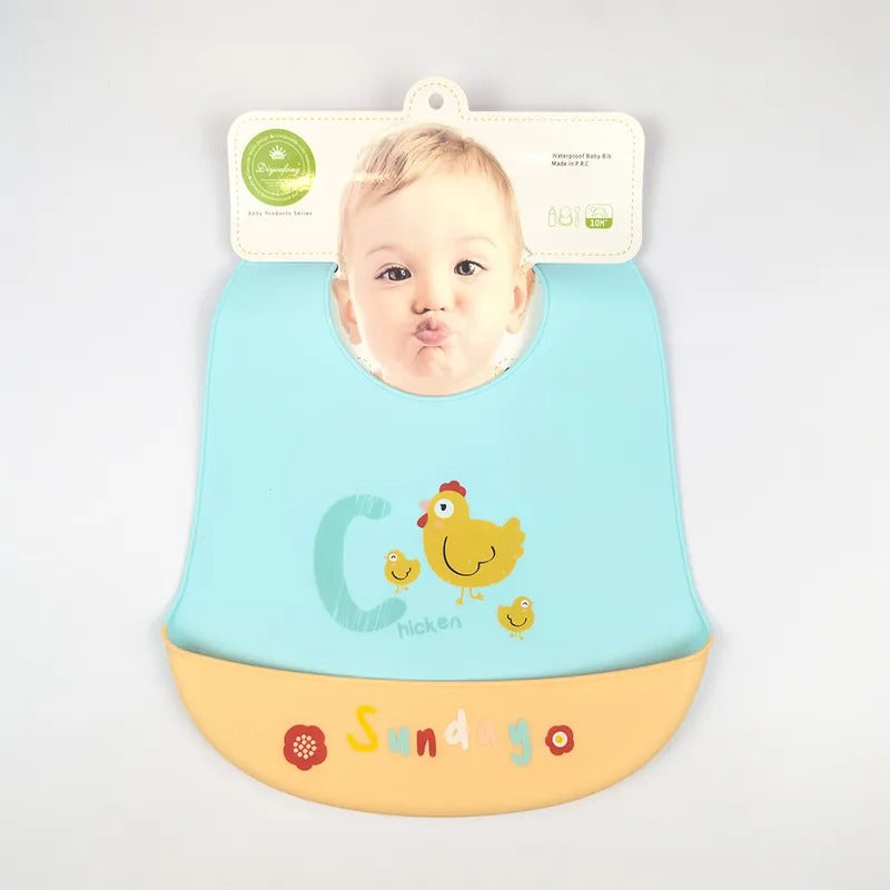 Baby Silicone Bib Sunday Cyan