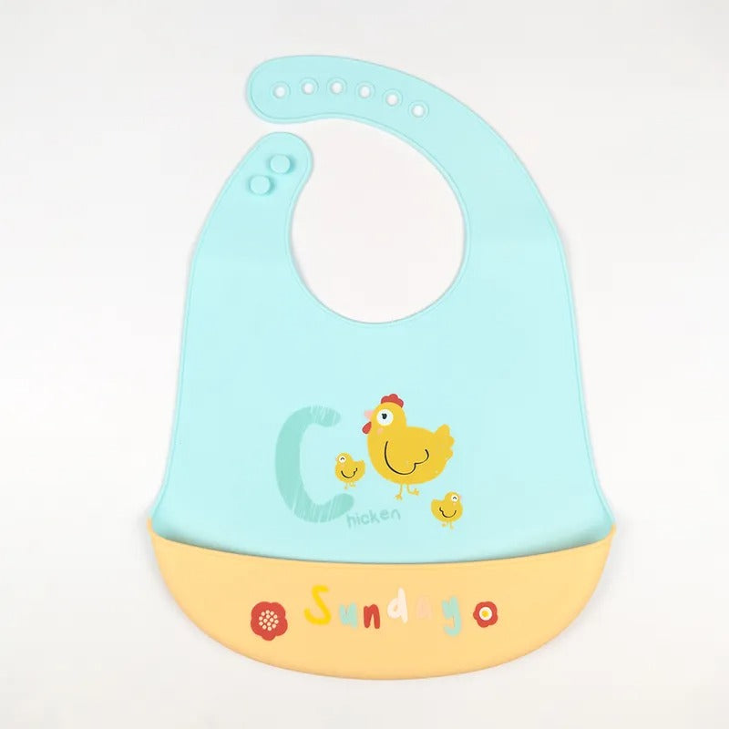 Baby Silicone Bib Sunday Cyan – additional product view 2 of 2