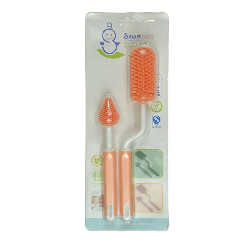 BABY SILICONE BOTTLE BRUSH ORANGE SMART BABY - image 2