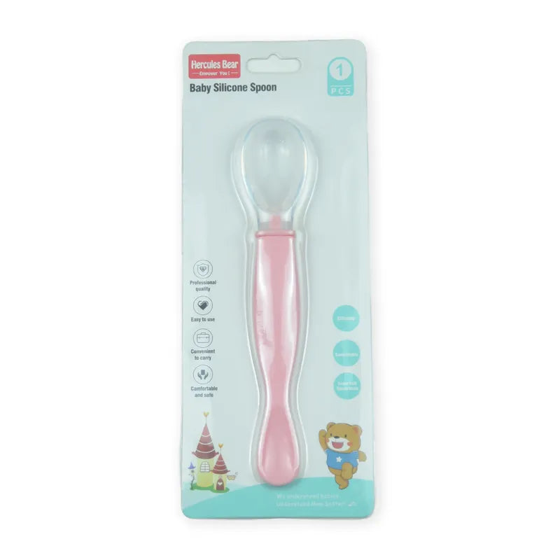BABY SILICONE SPOON PINK - image 2