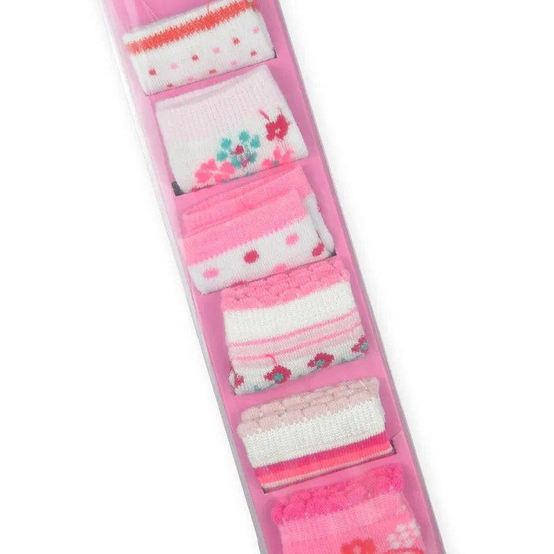 Baby Girl Socks 7-Pair Mix Box, Pink – additional product view 2 of 3
