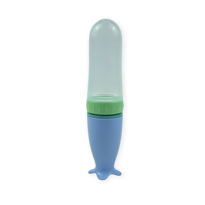 BABY SPOON FEEDER SILICONE BLUE