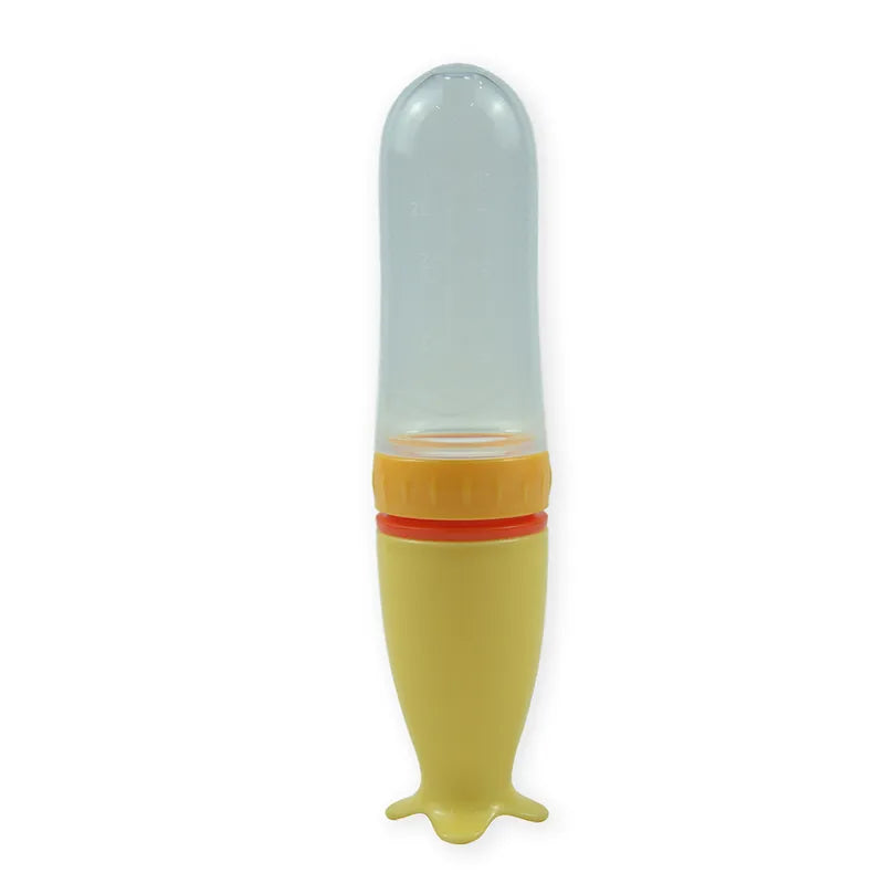 BABY SPOON FEEDER SILICONE YELLOW