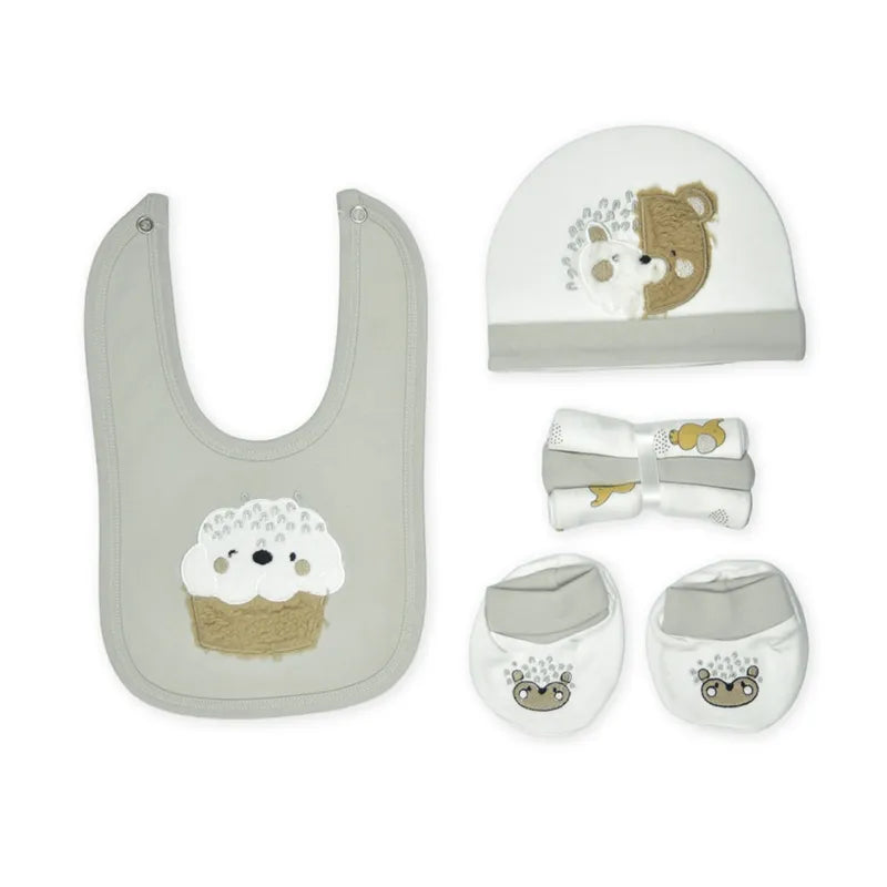 BABY STARTER SET 10 PIECES BEAR/CUPCAKE GREY - image 2