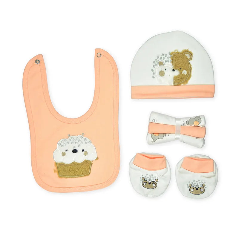 BABY STARTER SET 10 PIECES BEAR/CUPCAKE PEACH - image 2