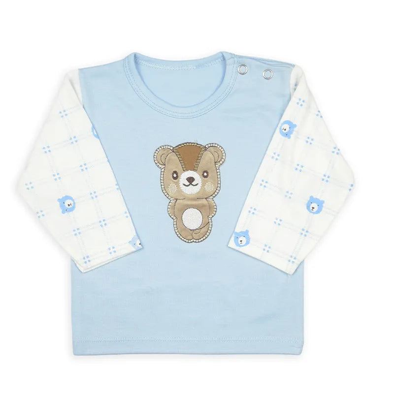 BABY STARTER SET 10 PIECES CHECK PRINT BEAR BLUE - image 4