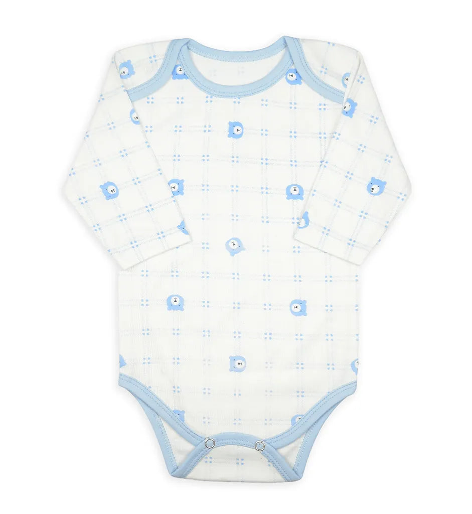 BABY STARTER SET 10 PIECES CHECK PRINT BEAR BLUE - image 3