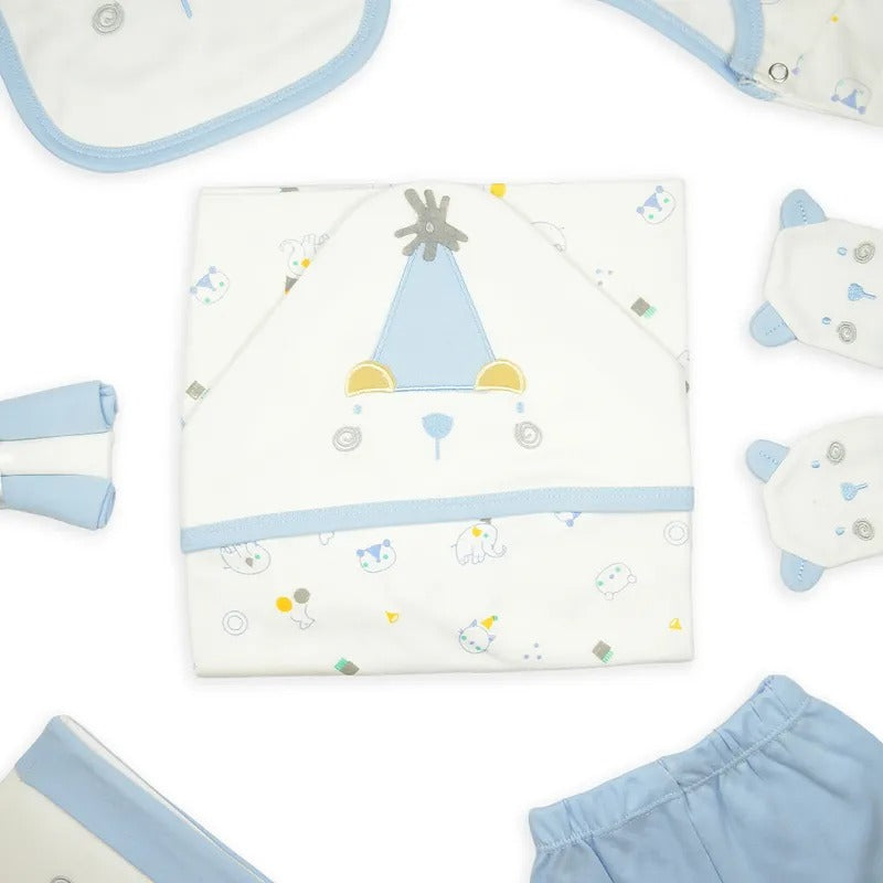 Newborn Starter Set 10-Piece, Blue Joker Print – additional product view 2 of 10