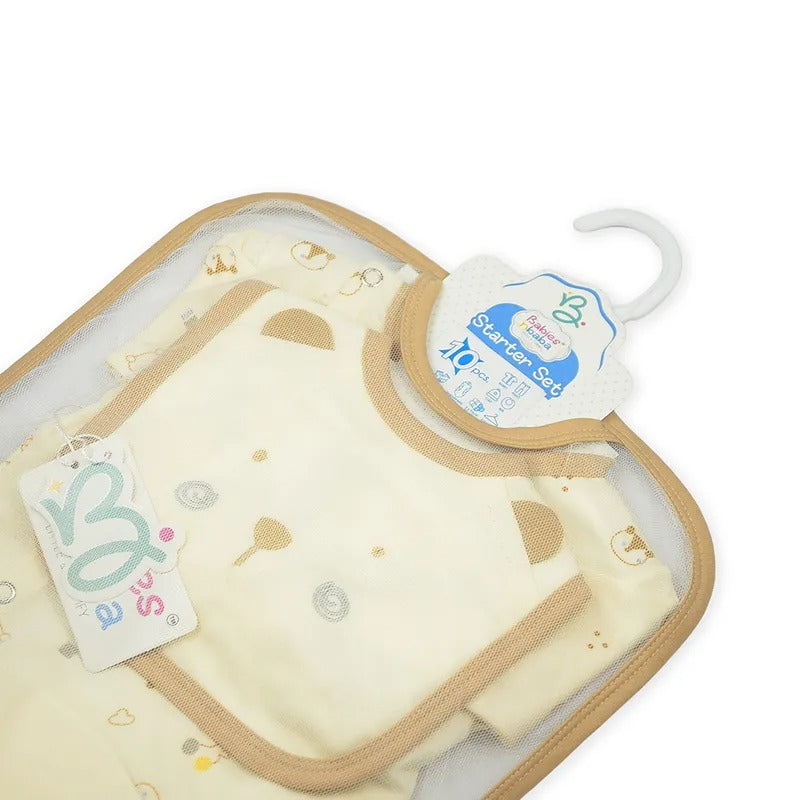 Newborn Starter Set 10-Piece, Brown Joker Print