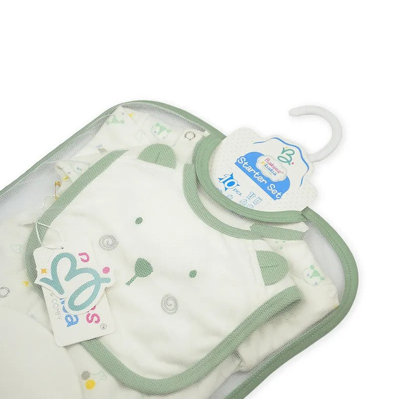 Newborn Starter Set 10-Piece, Green Joker Print – additional product view 2 of 10