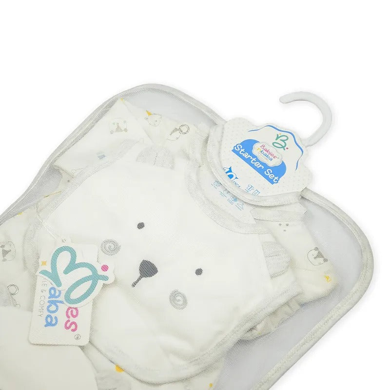Newborn Starter Set 10-Piece, Grey Joker Print – additional product view 3 of 11