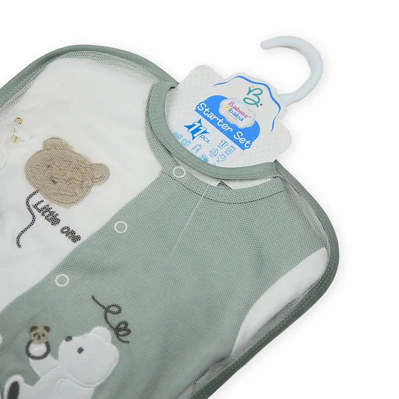 BABY STARTER SET 11 PIECES BEAR GREEN - image 7