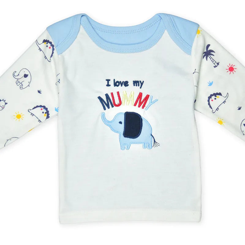 BABY STARTER SET 11 PIECES ELEPHANT PRINT BLUE - image 5