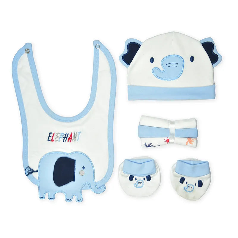 BABY STARTER SET 11 PIECES ELEPHANT PRINT BLUE - image 3