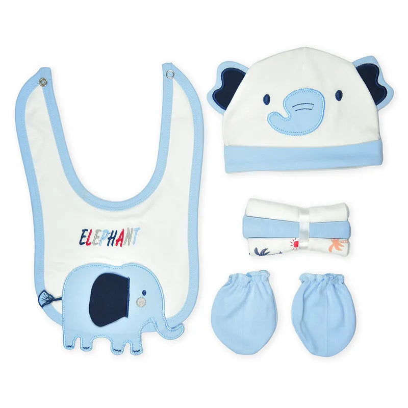 BABY STARTER SET 11 PIECES ELEPHANT PRINT BLUE - image 2