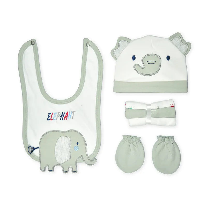 BABY STARTER SET 11 PIECES ELEPHANT PRINT GREY - image 3
