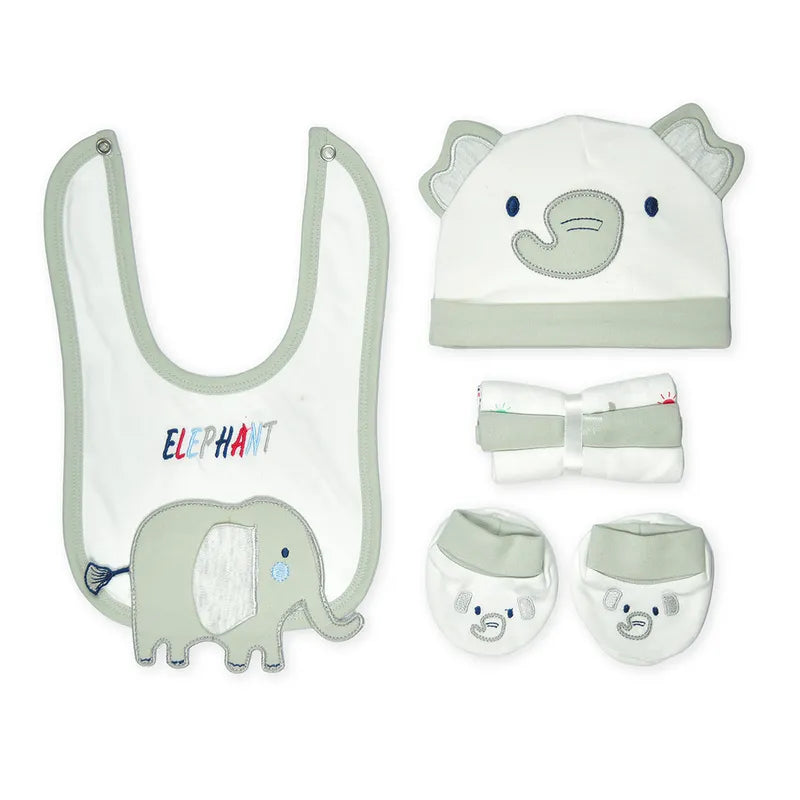 BABY STARTER SET 11 PIECES ELEPHANT PRINT GREY - image 2