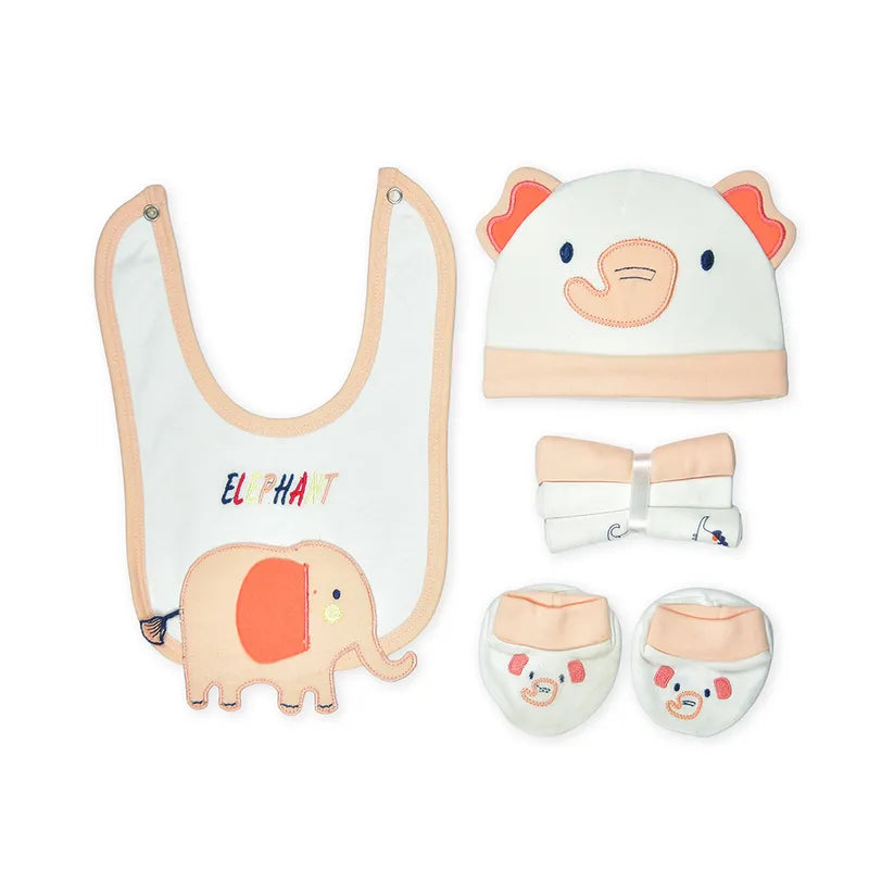 BABY STARTER SET 11 PIECES ELEPHANT PRINT PEACH - image 3