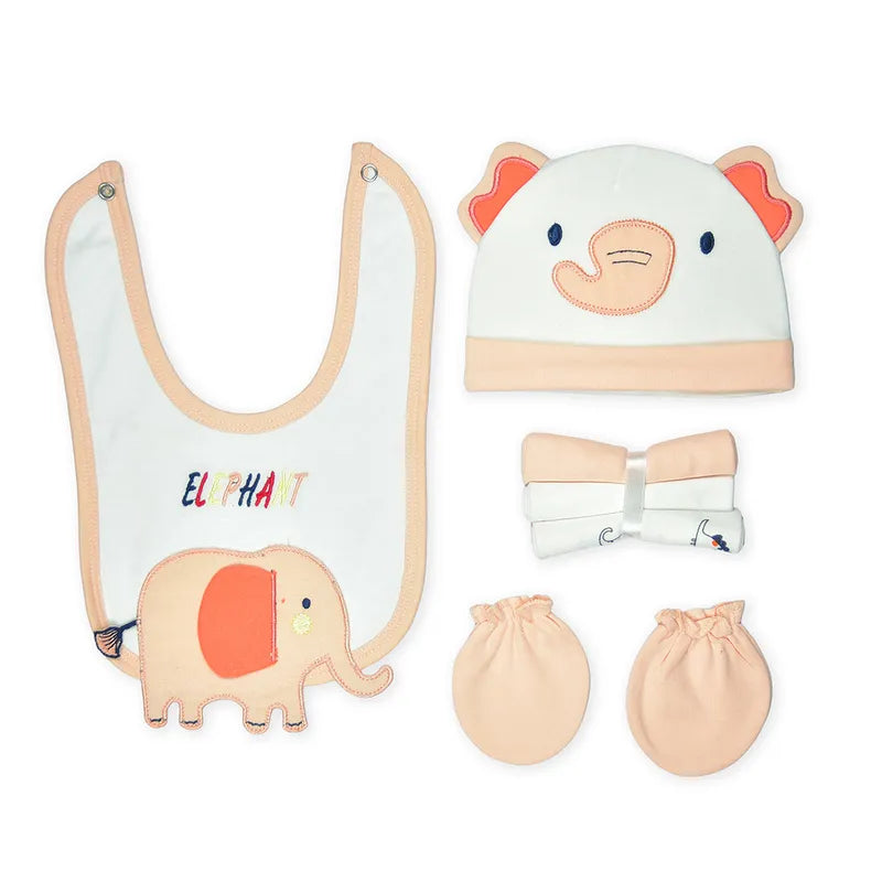 BABY STARTER SET 11 PIECES ELEPHANT PRINT PEACH - image 2