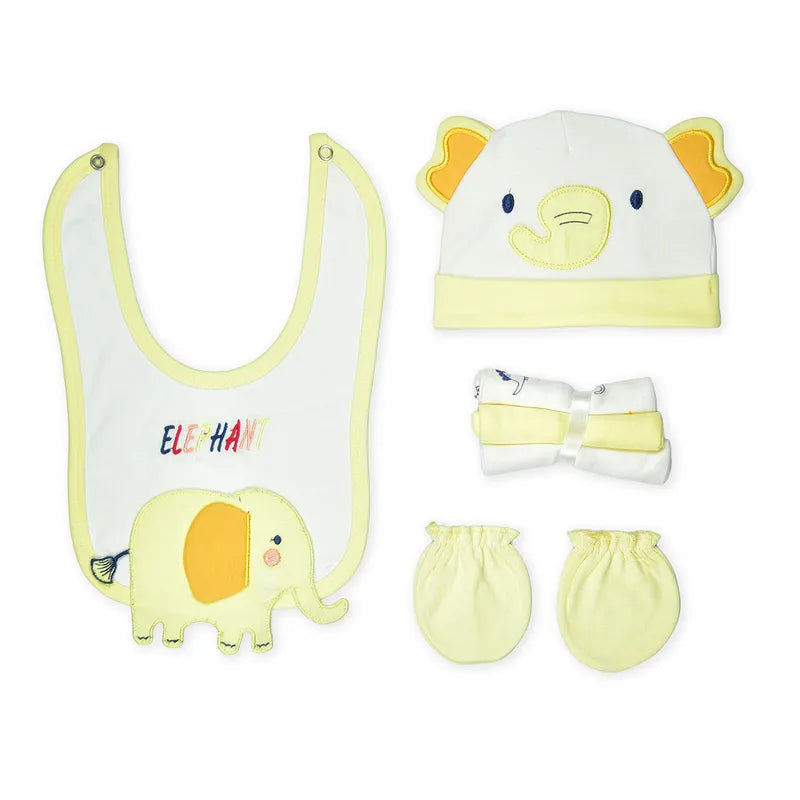 BABY STARTER SET 11 PIECES ELEPHANT PRINT YELLOW - image 2