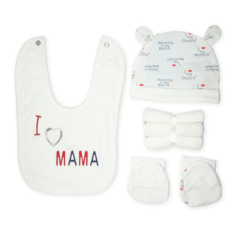 BABY STARTER SET 11 PIECES I LOVE MAMA WHITE - image 2