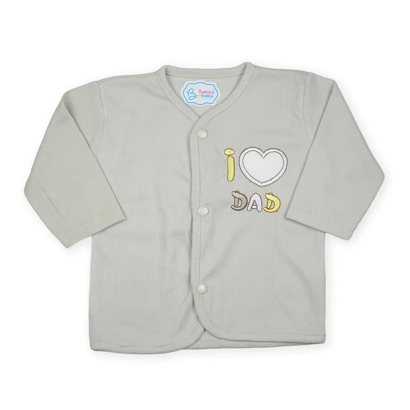 BABY STARTER SET 5 PIECES KOTRAI EMB I LOVE DADDY GREY - image 5