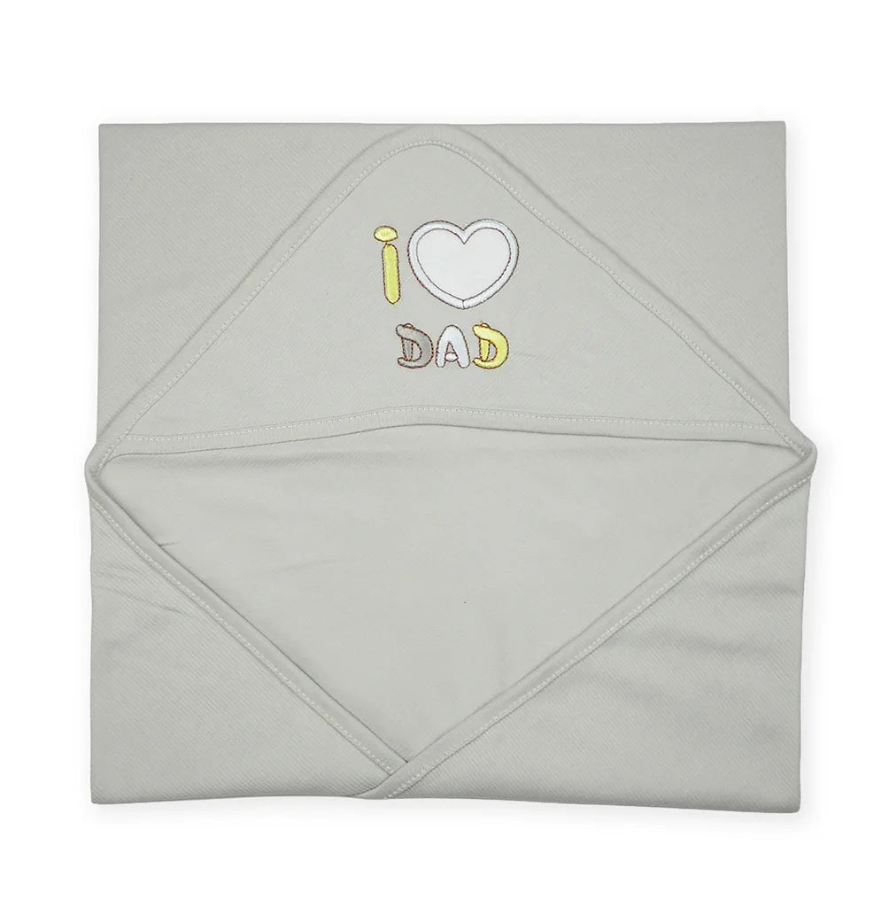 BABY STARTER SET 5 PIECES KOTRAI EMB I LOVE DADDY GREY - image 2