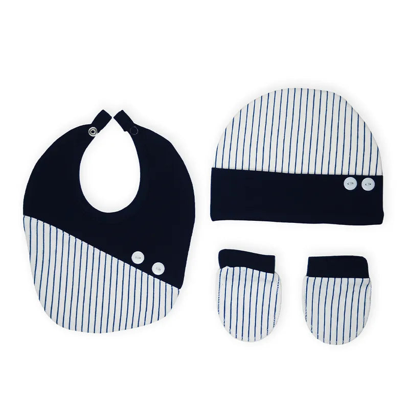 BABY STARTER SET 7 PIECES BOW NAVY BLUE - image 5