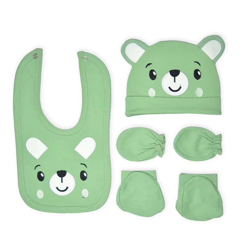 BABY STARTER SET 8 PIECES PANDA PRINT GREEN - image 2