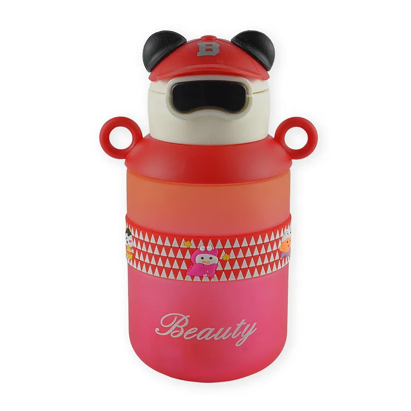 BABY STRAW SIPPER BEAR CAP RED