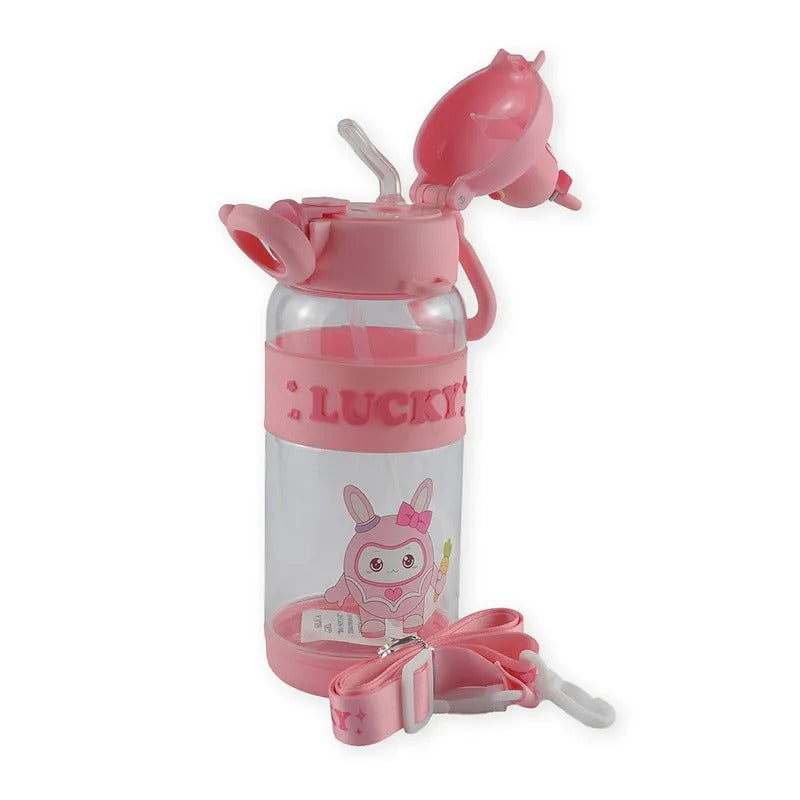 Baby Straw Sipper, Pink Labubu Design – additional product view 2 of 3