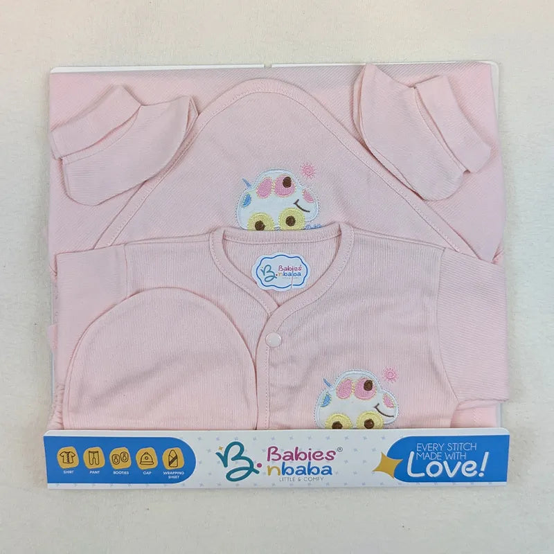 BABY SUIT 5 PIECES SET BABY CAR PINK COLOR KOTRAI - image 2
