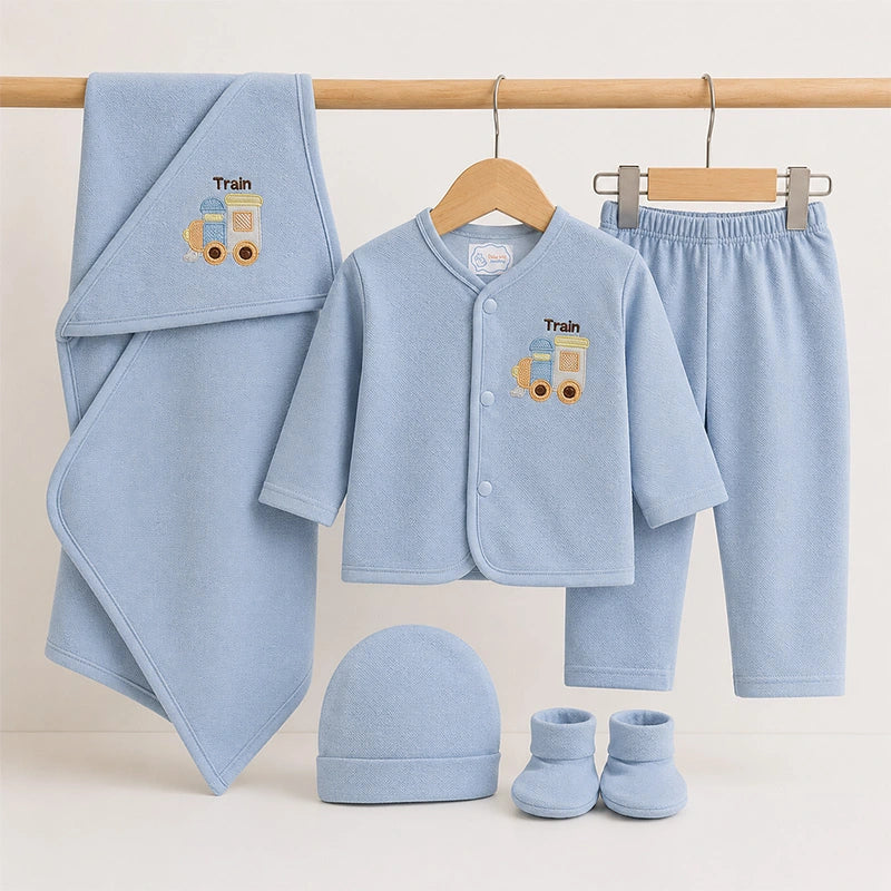 BABY SUIT 5 PIECES SET BLUE COLOR KOTRAI