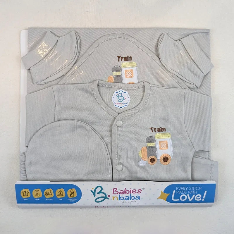 BABY SUIT 5 PIECES SET GREY COLOR KOTRAI - image 5
