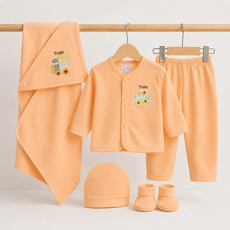 BABY SUIT 5 PIECES SET PEACH COLOR KOTRAI